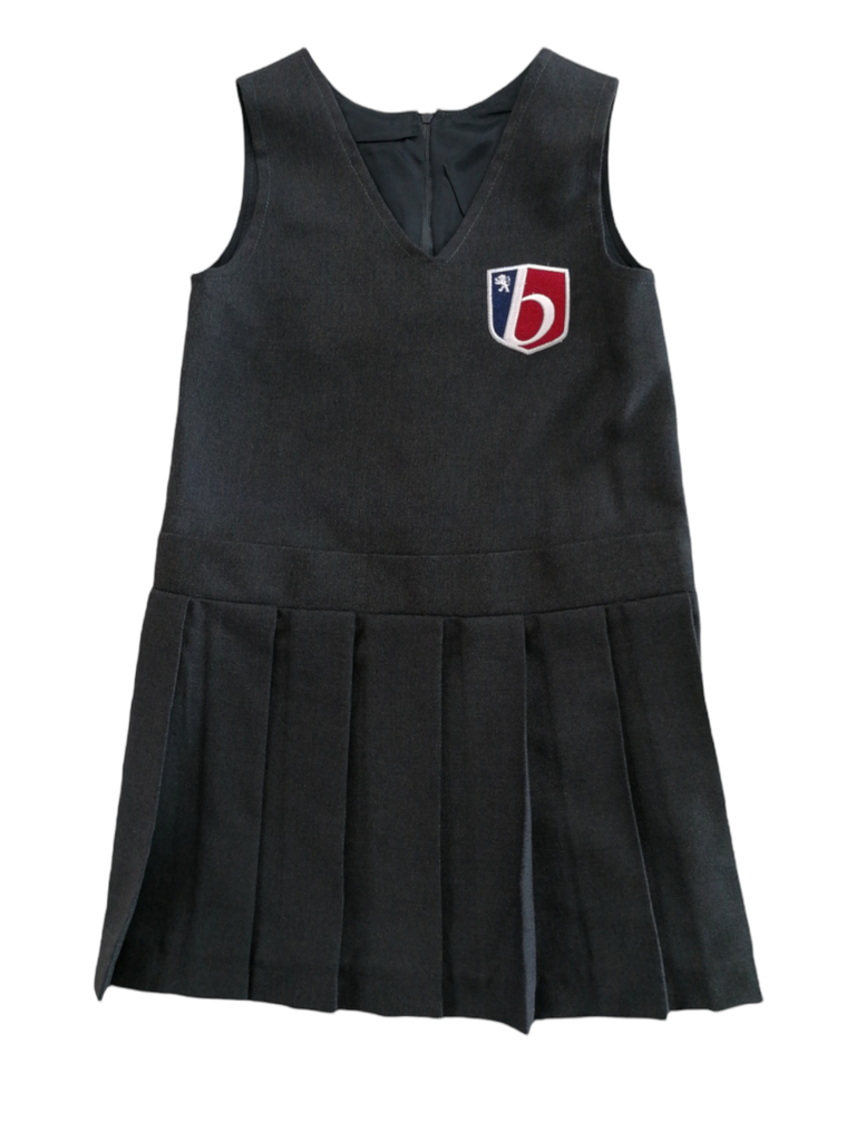 Grey Pinafore Dress